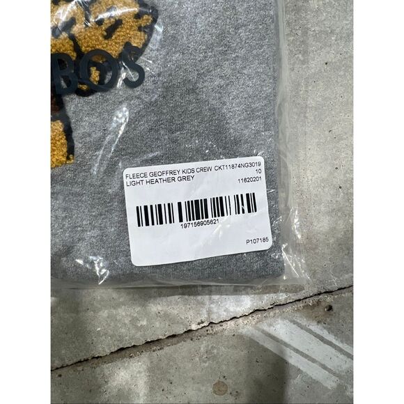 Bonobos NWT Kids Geoffrey Long Sleeve Crewneck Graphic Sweatshirt Light Heather - Picture 6 of 6